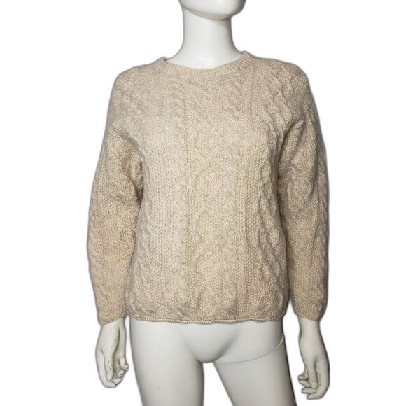 J. CREW Tan Wool Crew Neck Fishmans Sweater Womens Size XS - Picture 7 of 7
